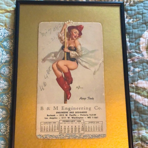 Other - Framed Pinup Girl Print